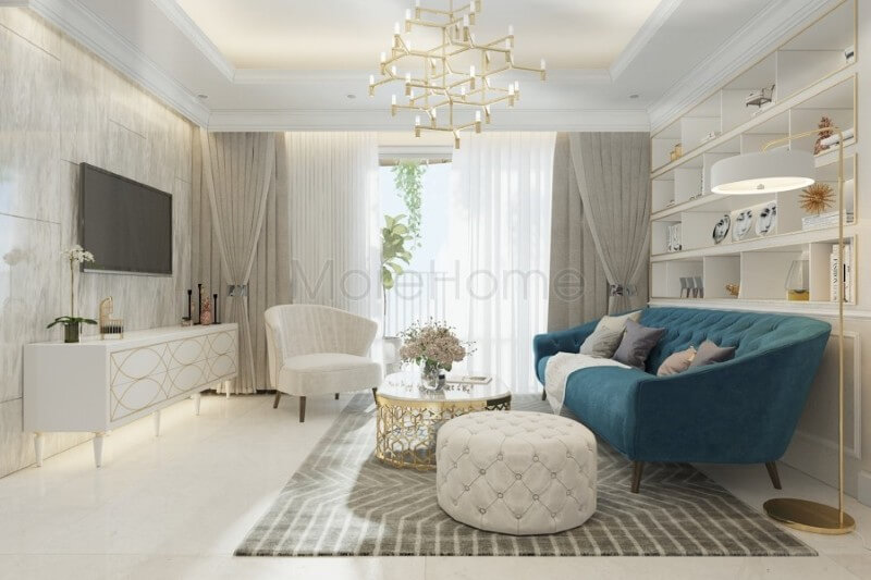 Không gian phòng khách tân cổ điển được thiết kế theo phong cách tân cổ điển không quá nổi bật về mặt công năng nhưng mang lại ấn tượng sâu sắc cho gia chủ Ngắm nhìn các mẫu thiết kế phòng khách tân cổ điển tiện nghi